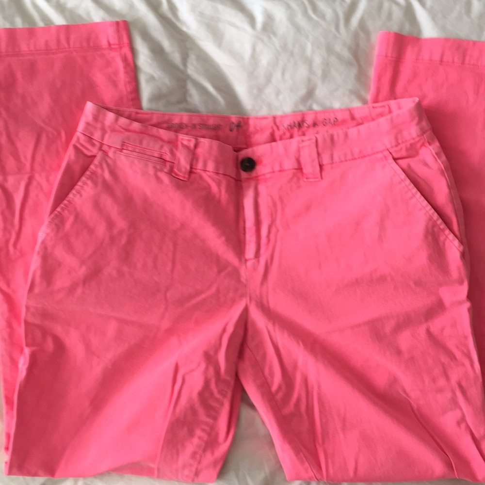 Coral straight leg pants